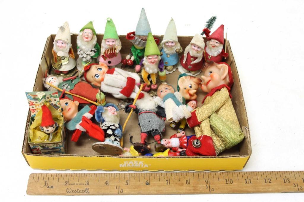 Vintage Christmas Lot incl Knee Hugger Elves: Vintage Christmas Lot incl Knee Hugger Elves