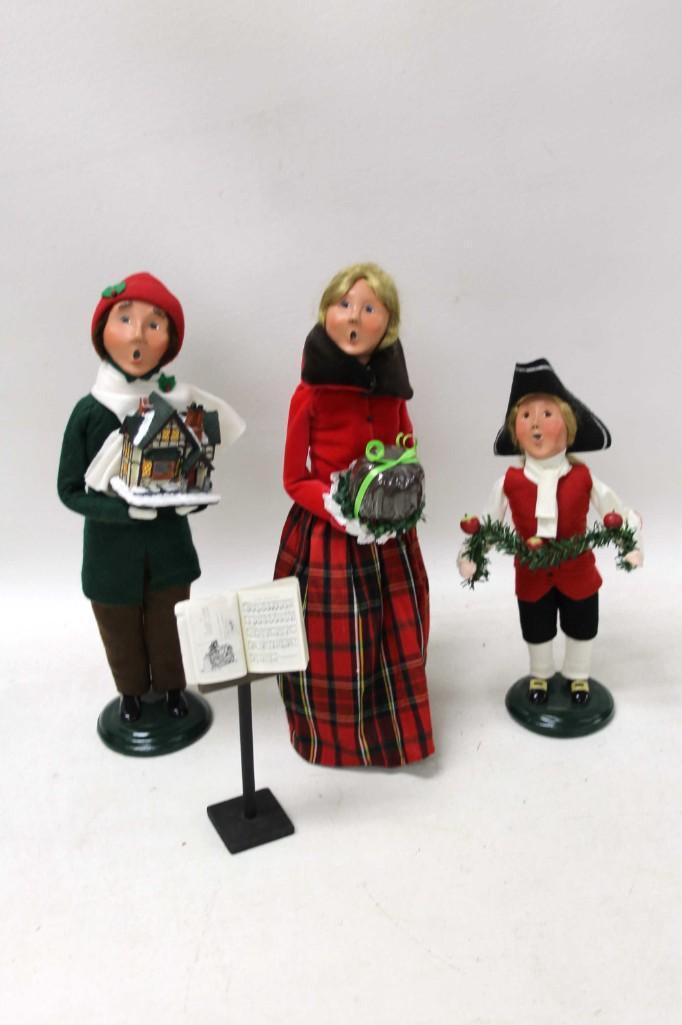 Lot of 3 Byers Choice The Carolers Dolls and a Music (1 of 5)