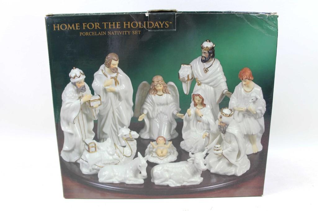 Home For The Holidays Porcelain Nativity Set (1 of 2)