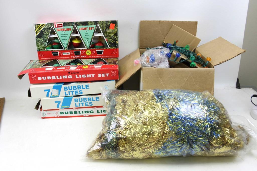 Lot of Vintage Christmas Lights incl Bubble Lights plus (1 of 5)