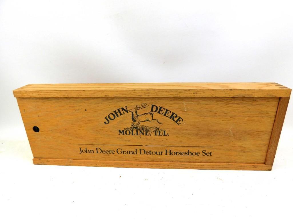 John Deere Grand Detour Horseshoe Set with Wooden Case (1 of 4)