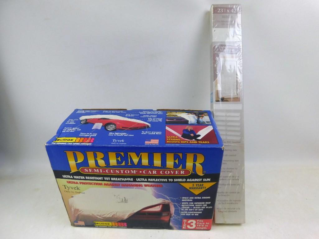 New in Package Window Blinds and a Car Cover Size 3 (1 of 4)