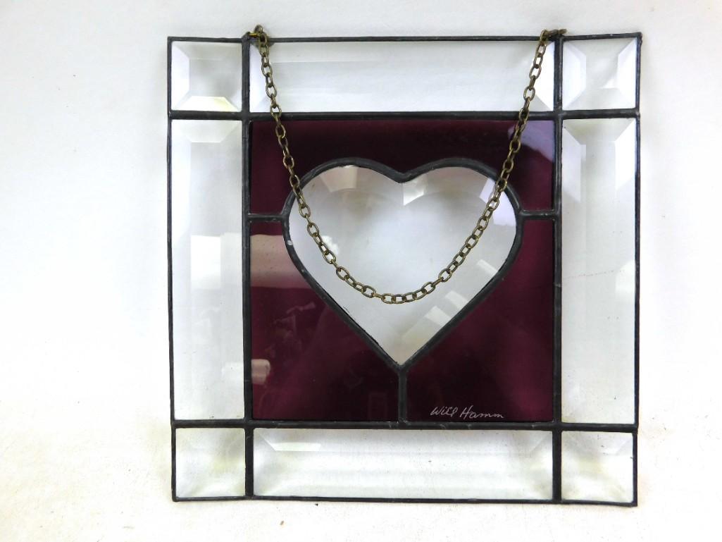 Stained Glass Window Decoration Signed Will Hamm (1 of 3)
