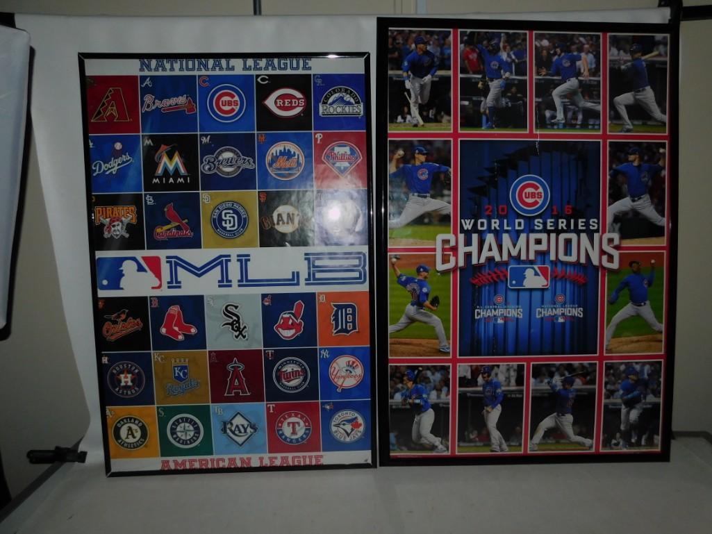 Framed Chicago Cub's World Series Champions Poster and (1 of 7)