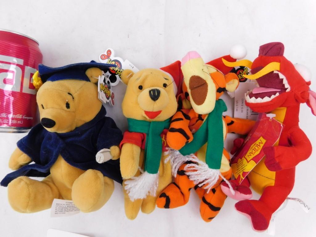 Lot of Disney Plush Bean Bags Winnie the Pooh and Mulan: Lot of Disney Plush Bean Bags Winnie the Pooh and Mulan #6 Please Note: This item will have sales tax if picked up or delivered within Illinois unless you have an Illinois sales tax ID.