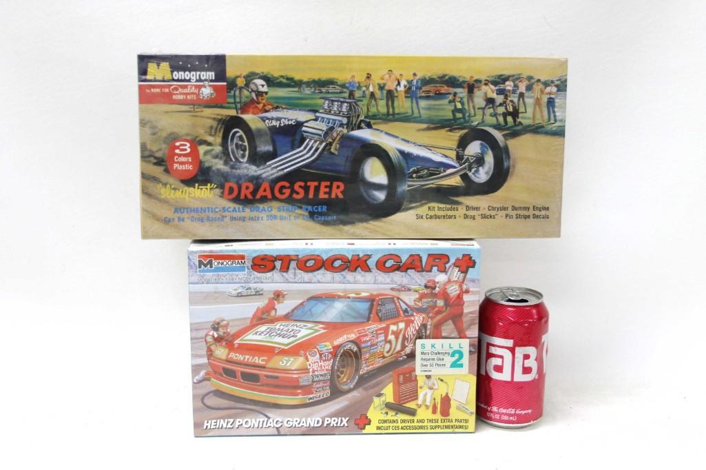 Lot of 2 Race Car Model Kits New and Sealed incl: Lot of 2 Race Car Model Kits New and Sealed incl Monogram Slingshot Dragster and Monogram Stock Car Heinz Pontiac Grand Prix