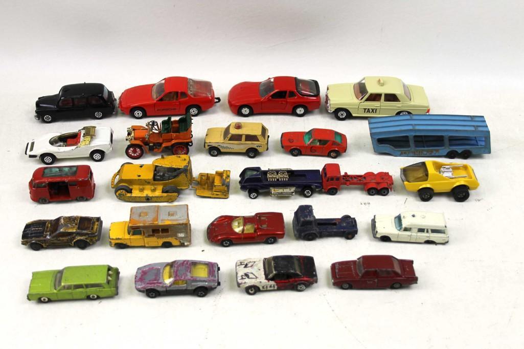 Lot of Vintage Diecast Cars Mostly Lesney Matchbox: Lot of Vintage Diecast Cars and Vehicles Mostly Lesney Matchbox Made in England