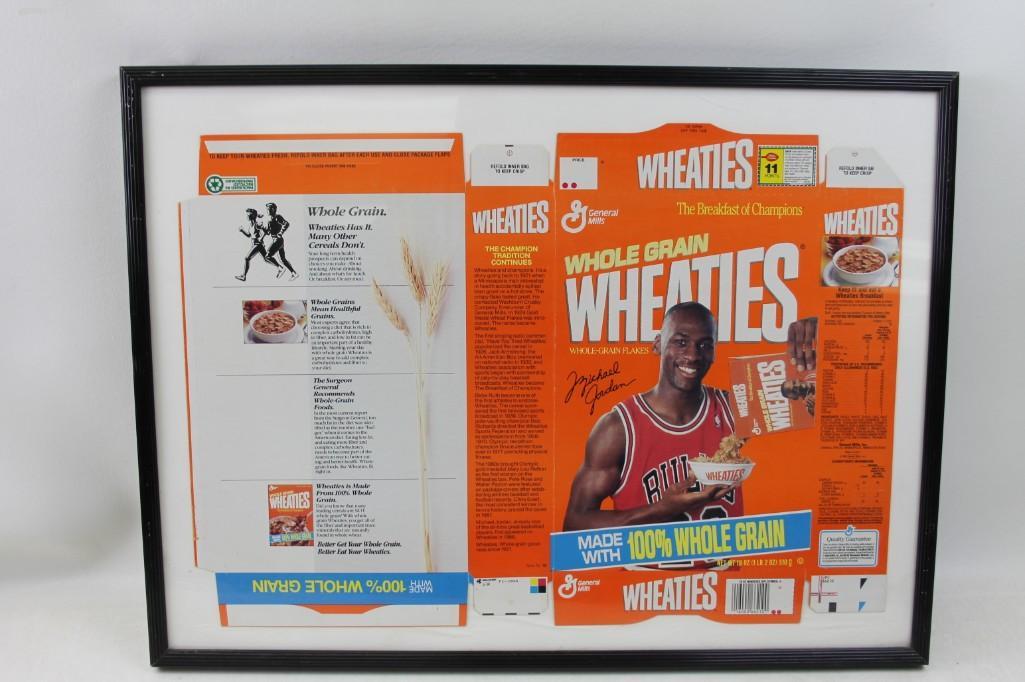 Framed Michael Jordan Wheaties Box: Framed Michael Jordan Wheaties Box