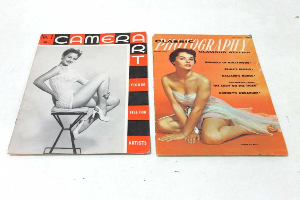 Lot of 2 Vintage Magazines Camera Art and Classic: Lot of 2 Vintage Magazines Camera Art and Classic Photography Pin Up Girl Magazines From the 1950's