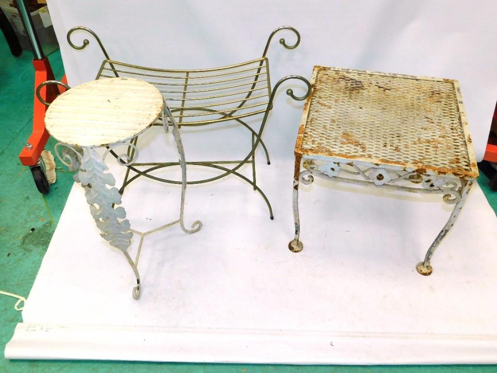 Lot of Metal Tables or Plant Stands (1 of 6)