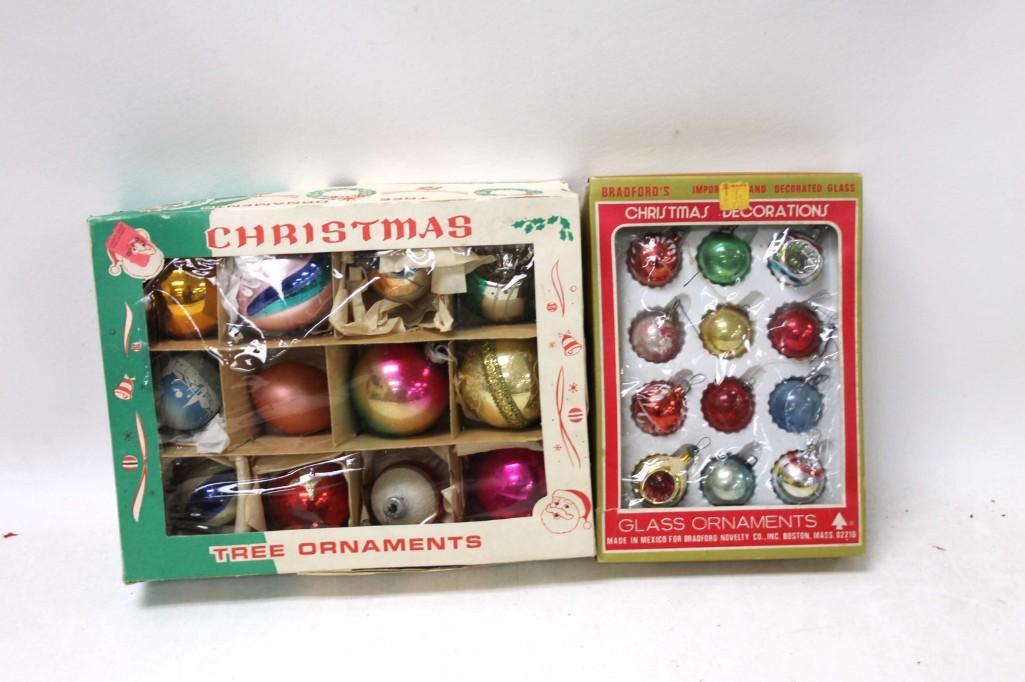 Vintage Mercury Glass Christmas Ornaments incl Indents: Vintage Mercury Glass Christmas Ornaments including some indents . These are NOT in their original boxes . 