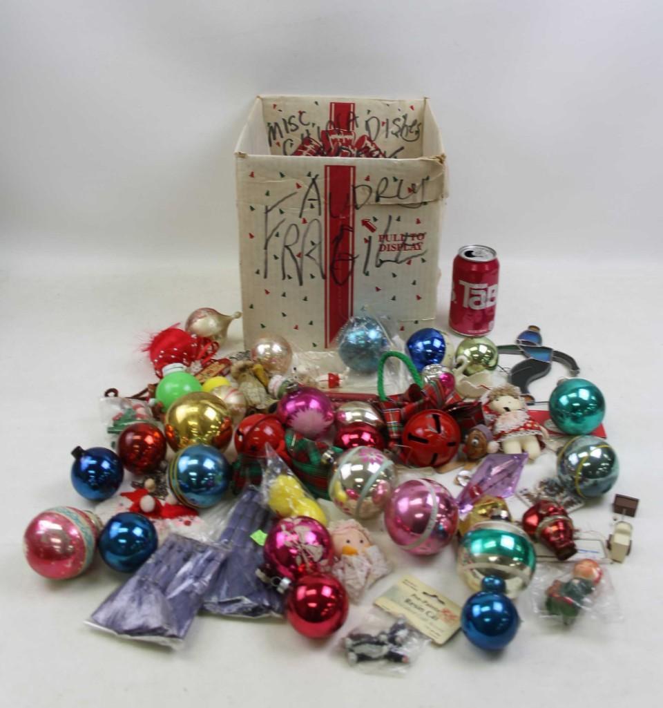 Lot of Vintage Christmas Ornaments incl Mercury Glass: Lot of Vintage Christmas Ornaments incl Mercury Glass Ornaments