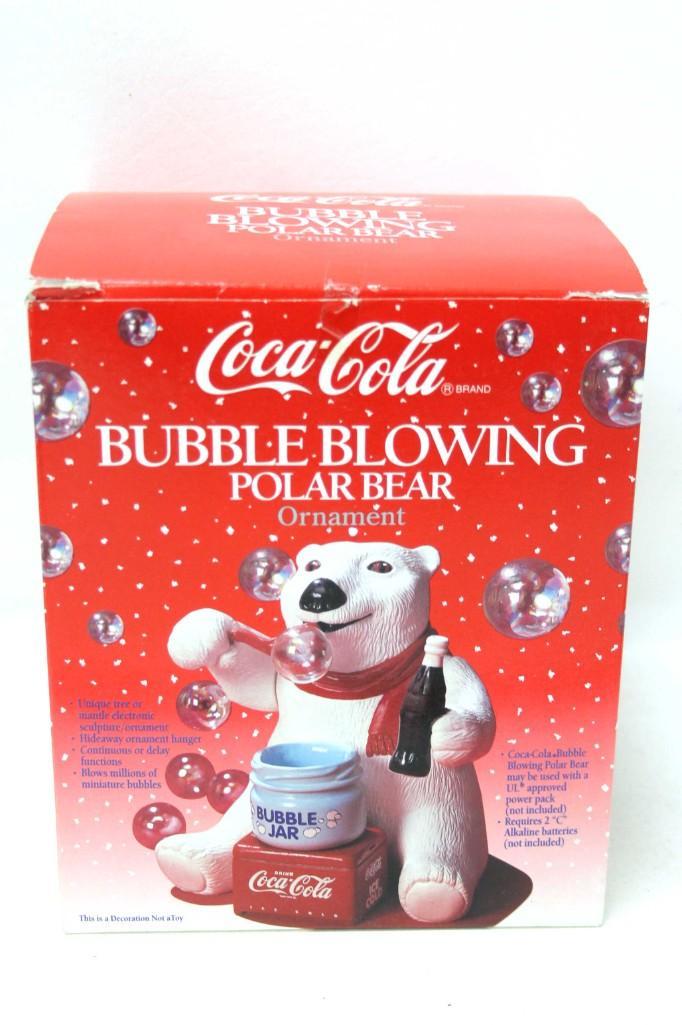Coca Cola Bubble Blowing Polar Bear Ornament (1 of 4)