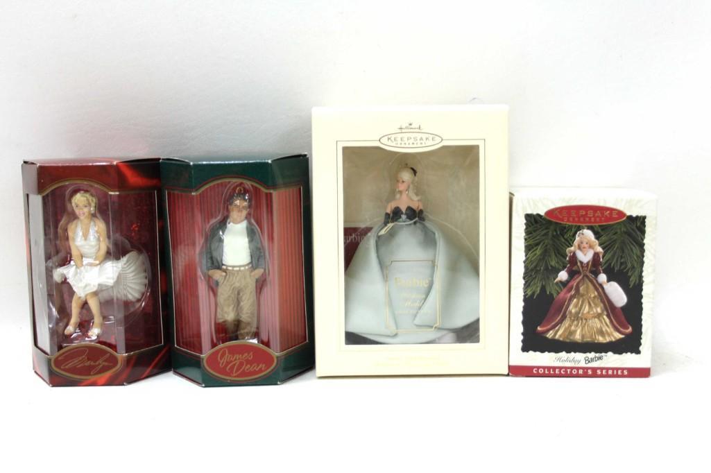 4 Christmas Ornaments incl 2 Barbie Hallmark Keepsake , (1 of 5)