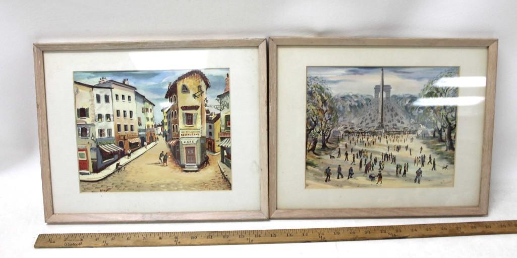 2 Framed Prints Bruzzelli Nice France and L'Arc De (1 of 6)