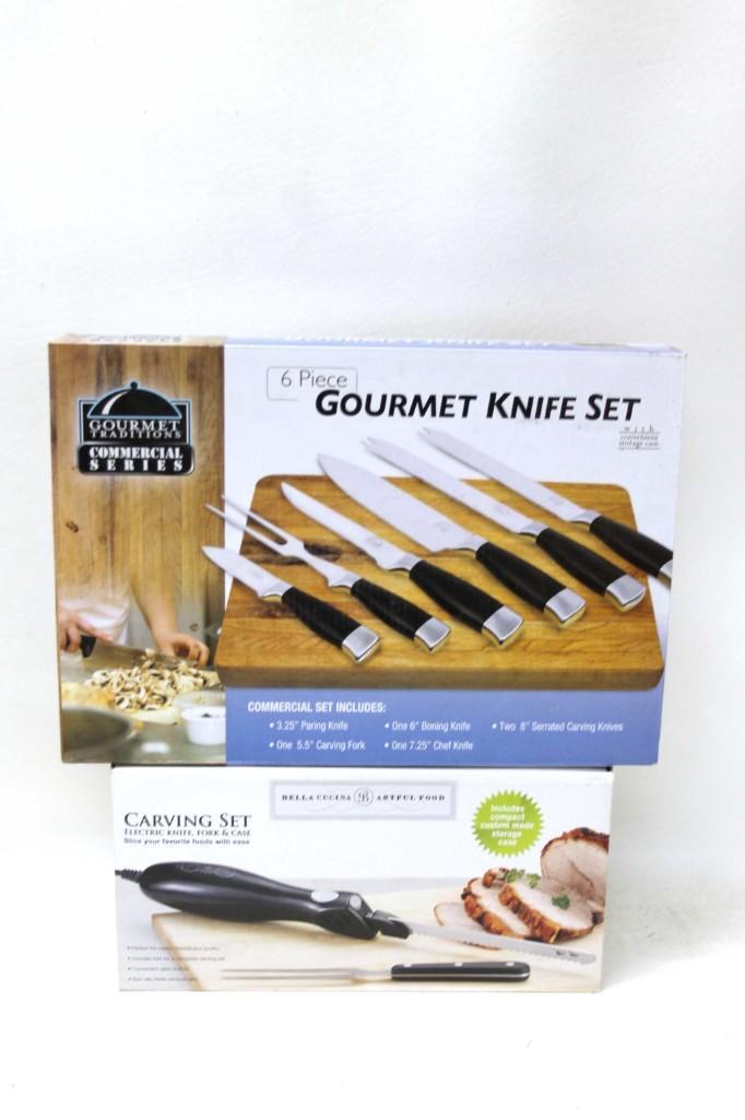 Gourmet Knife Set and a Carving Set NIB: Gourmet Knife Set and a Carving Set New in Box