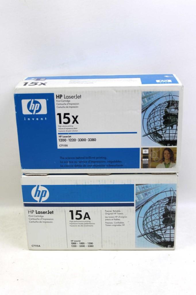 2 HP Laser Jet Print Cartridges incl 15A and 15X (1 of 2)