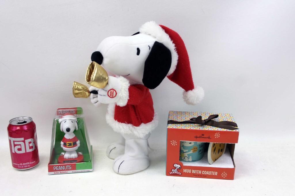 Peanuts Snoopy Items incl Mug , Christmas Snoopy Plush,: Peanuts Snoopy Items incl Mug , Christmas Snoopy Plush, Bobble