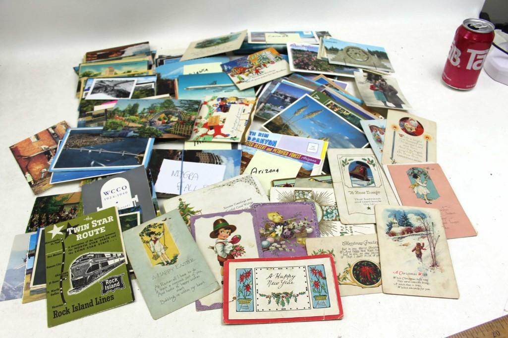 Lot of Vintage Post Cards, Greeting Cards, Ephemera: Lot of Vintage Post Cards, Greeting Cards, Ephemera Lot A? Condition: Some were written on and sent, others were not