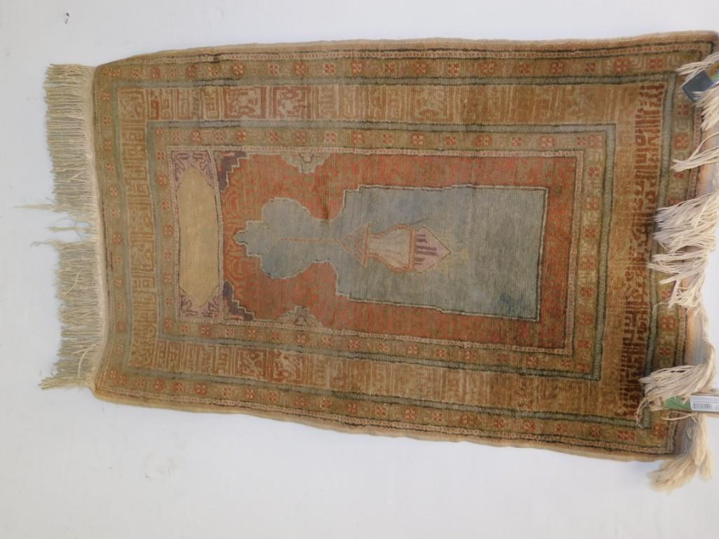 Vintage Throw Rug Roughly 40" x 23": Vintage Throw Rug Roughly 40" x 23"
