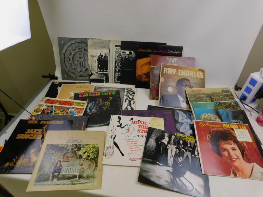 Lot of Classic Rock and Others Vinyl LP records: Lot of Classic Rock and Others Vinyl LP records Roughly 22 total Includes: Bachman Turner Overdrive, Peter, Paul & Mary, Santana, Hendrix, Bob James, Johnny Rivers, Neil Diamond, The Rockets, Brenda L