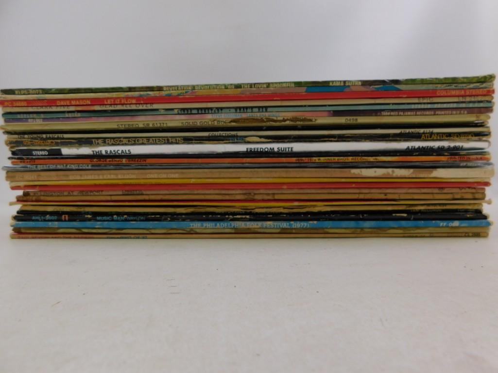Lot of 25 Vinyl LP Records including Classic Rock,: Lot of 25 Vinyl LP Records including Classic Rock, Folk, Misc., etc. Includes The Lovin' Spoonful Kam Sutra, Dave Mason, Dave Clark Five, Steve Goodman, The Rascals, Linda Ronstadt, George Benson, Nat
