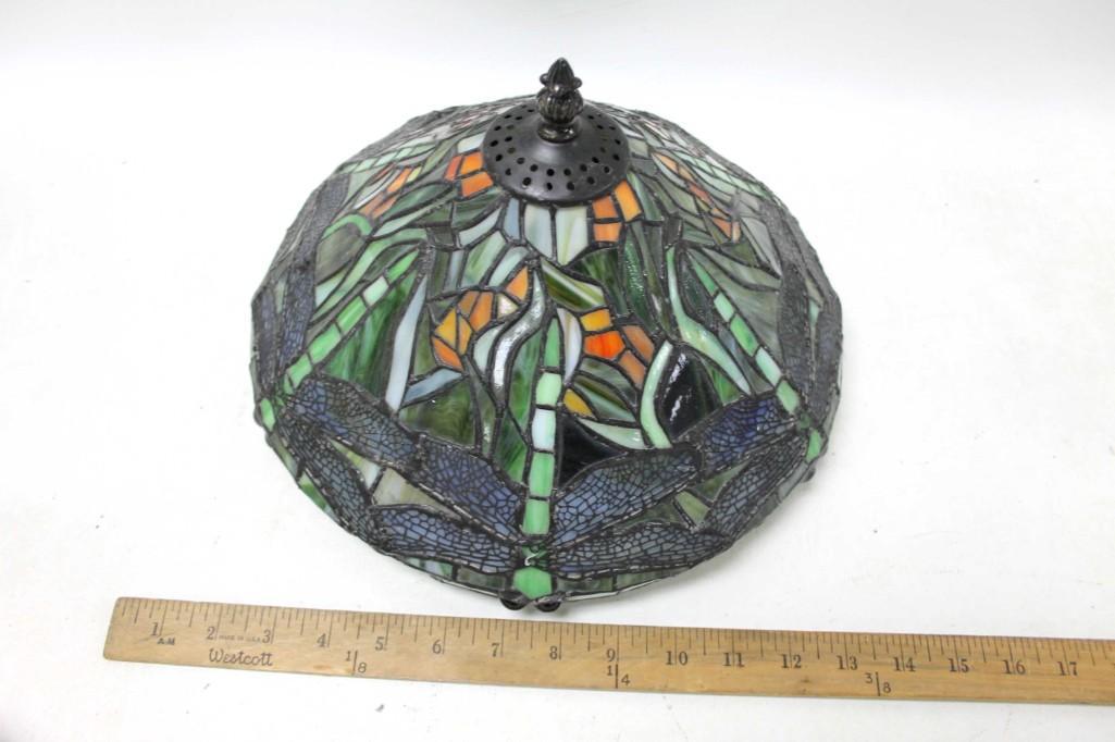 Dragonfly Stained Glass Light Fixture: Dragonfly Stained Glass Light Fixture