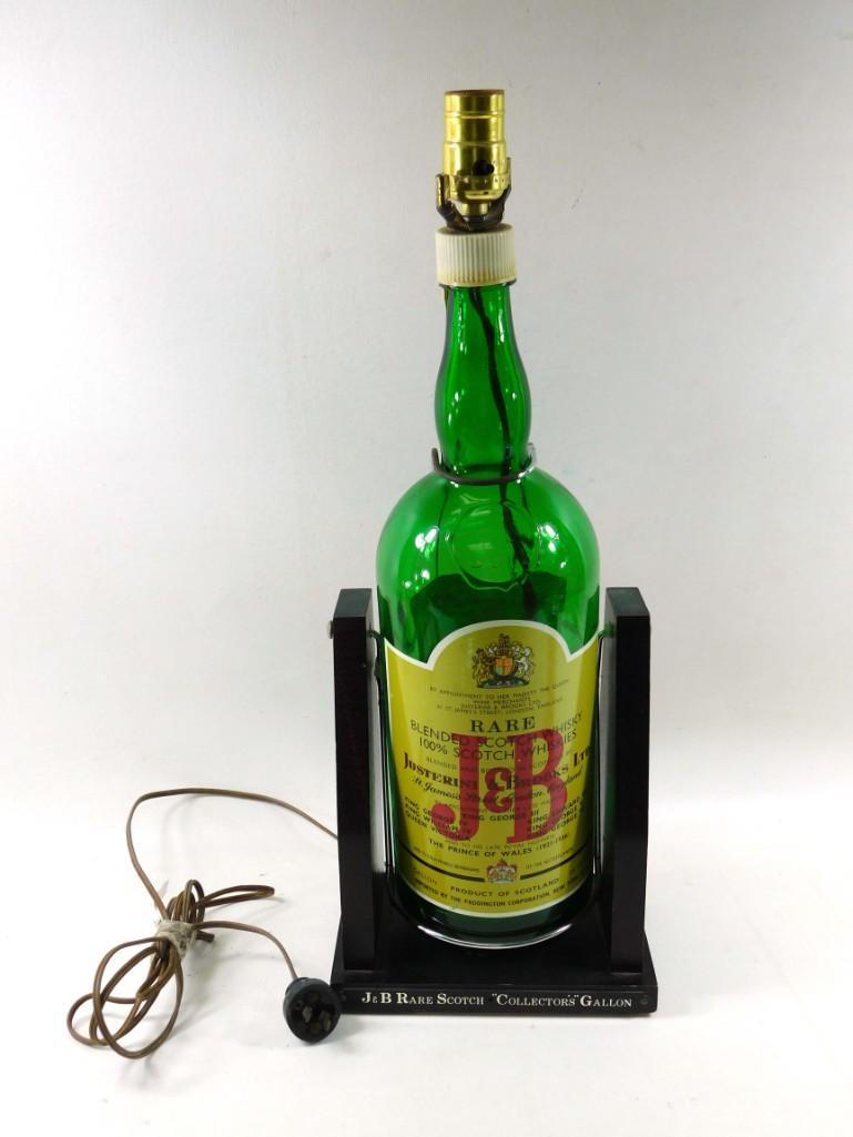 J&B Rare Scotch Collector's Gallon Lamp: J&B Rare Scotch Collector's Gallon Lamp . This is an empty bottle made into a lamp Please Note: This item will have sales tax if picked up or delivered within Illinois unless you have an Illinoi