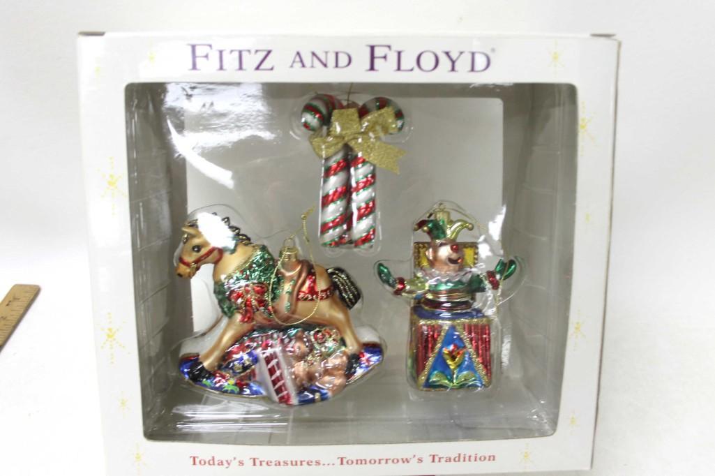 Fitz and Floyd Christmas Ornaments New in Box: Fitz and Floyd Christmas Ornaments New in Box