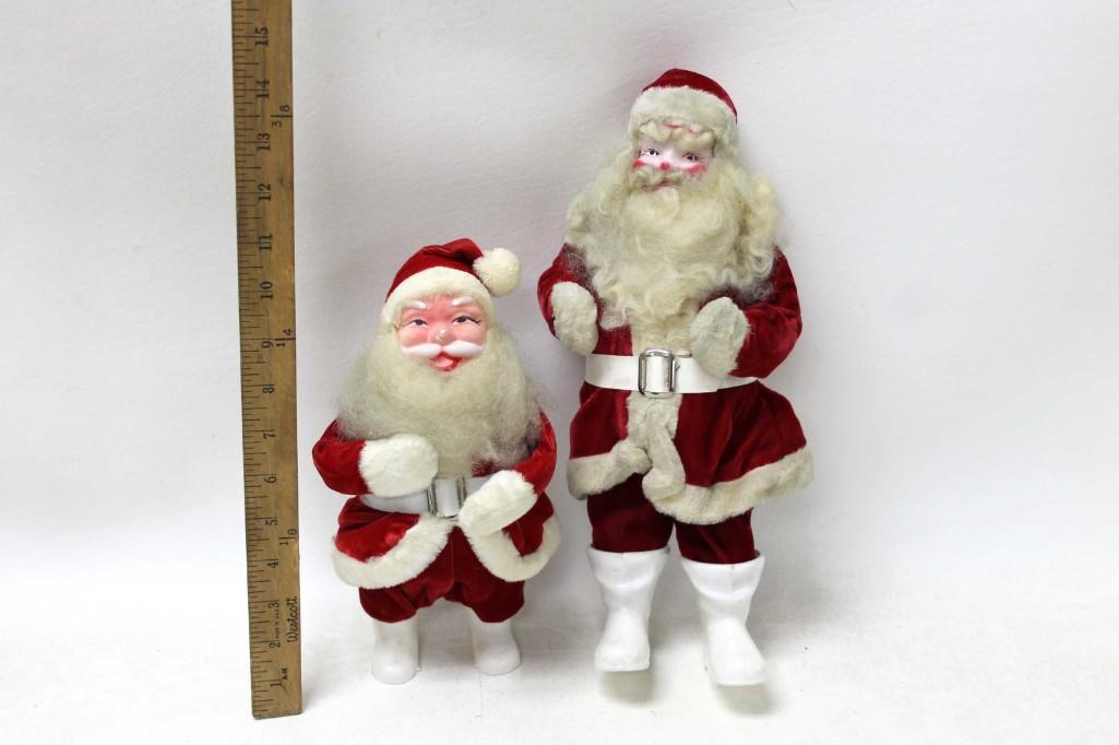 2 Vintage Santa Clauses: 2 Vintage Santas , Nice vintage Christmas decor items