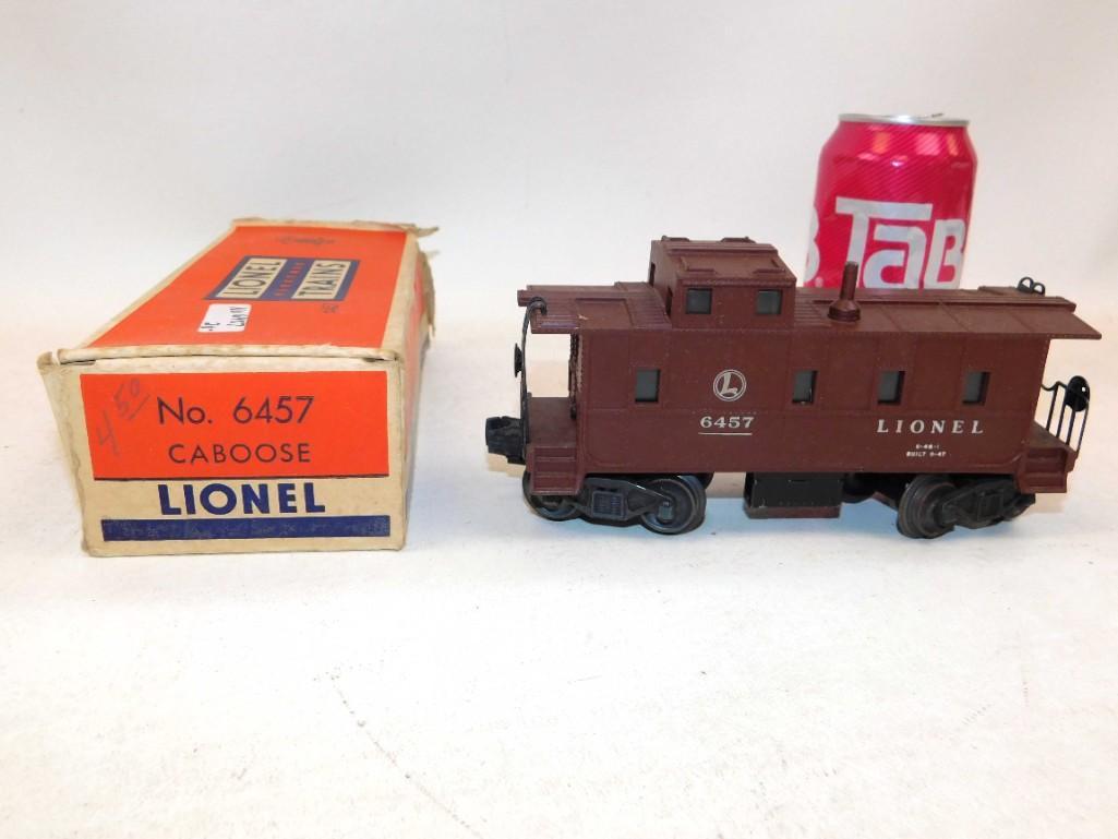 Vintage Lionel Caboose No 6457 in Original Box: Vintage Lionel Caboose No 6457 in Original Box Model Railroad Train Lot D