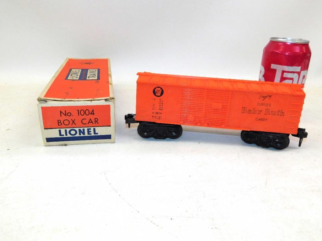 Vintage Lionel Baby Ruth Box Car No 1004 with Original: Vintage Lionel Baby Ruth Box Car No 1004 with Original Box Model Railroad Train Lot F