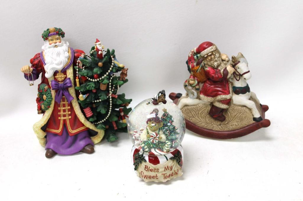 Lot of 3 Christmas Music Boxes incl Boyds Bears and San: Lot of 3 Christmas Music Boxes incl Boyds Bears and San Francisco Music Box Company and one with no brand