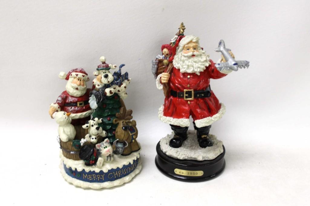 Lot of 2 Christmas Santa Claus Figures: Lot of 2 Christmas Santa Claus Figures