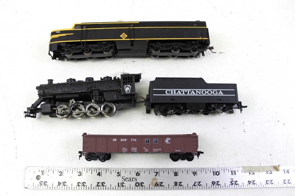 HO Train Lot incl Bachmann NYC & STL Nickel Plate Road: HO Scale Model Railroad Train Lot incl Bachmann NYC & STL Nickel Plate Road 492 Steam Locomotive w Tender
