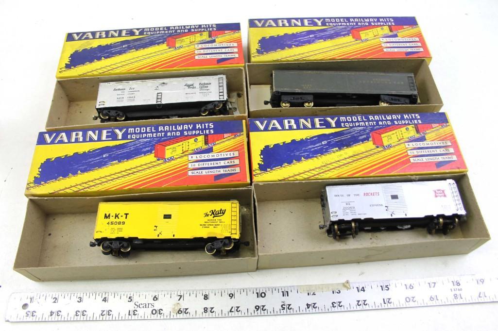 Lot of 4 Model Railroad Train Cars: Lot of 4 Model Railroad Train Cars . These are already-built Varney kits