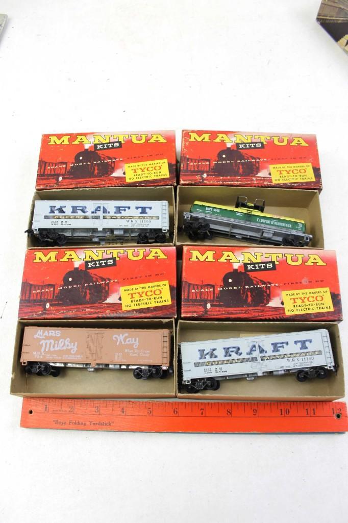 Lot of 4 Model Train Cars incl Kraft , Milky Way , etc: Lot of 4 Mantua Model Train Cars incl Kraft , Milky Way , etc . These are already-built kits