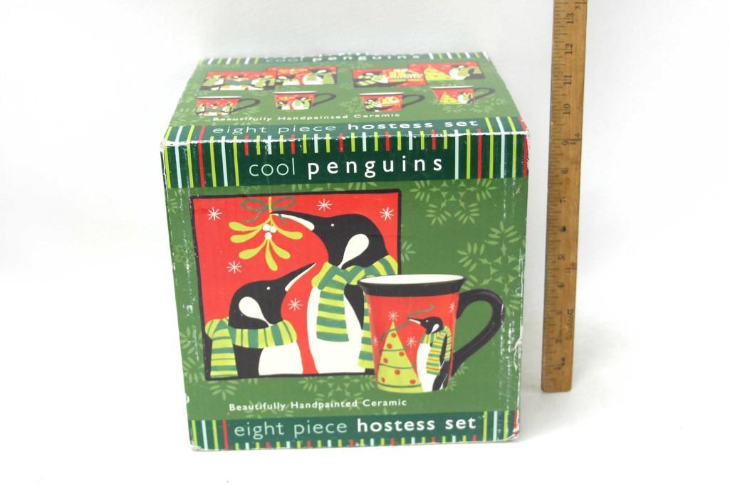 Cool Penguins 8 Pc Hostess Set New in Box: Cool Penguins 8 Pc Hostess Set New in Box