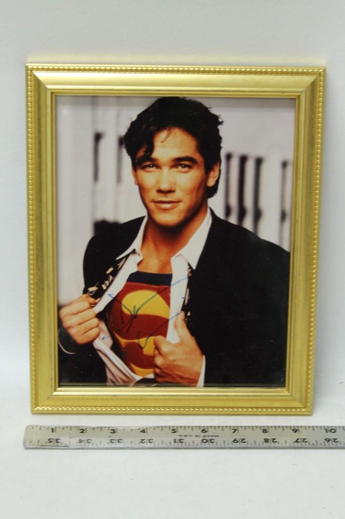 Dean Cain Autographed Framed Photo: Dean Cain Autographed Framed Photo Wearing the Superman outfit. No COA