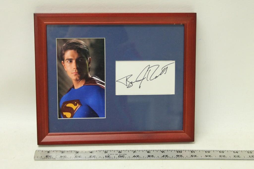 Autographed Brandon Routh Framed Superman Photo: Autographed Brandon Routh Framed Superman Photo No COA