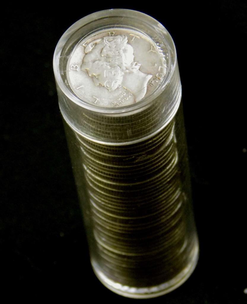 Roll of 50 Mercury Dimes 90% Silver: Roll of 50 Mercury Dimes 90% Silver