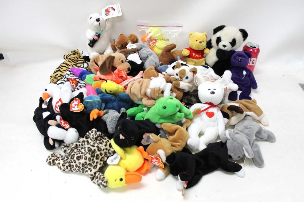 Lot of Beanie Babies and Other Plush incl New with Tags: Lot of Beanie Babies and Other Plush incl New with Tags