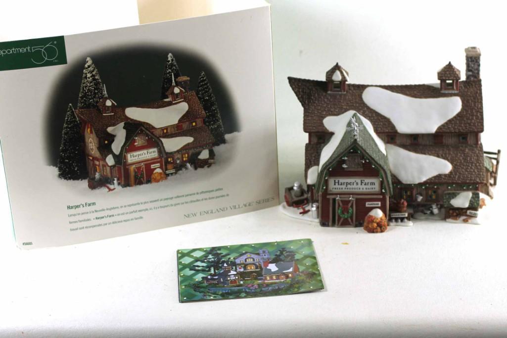 Dept 56 Harpers Farm: Department 56 Harper's Farm Christmas New England village Series barn with original box