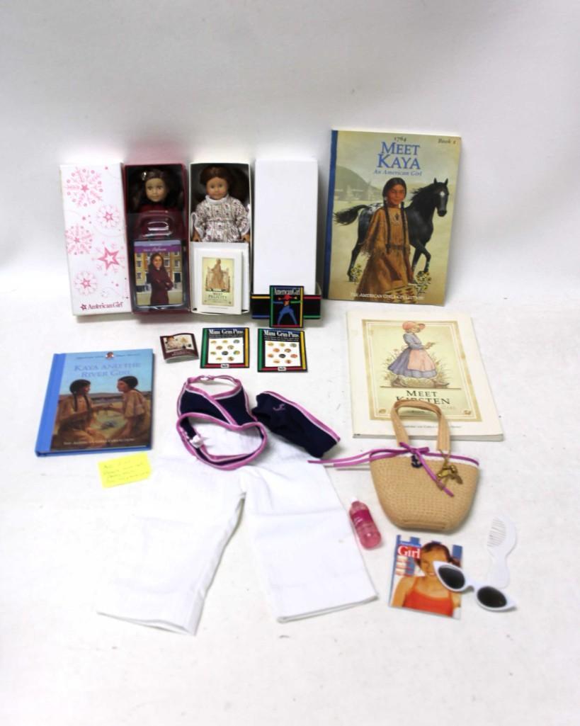 American Girl Doll Lot incl Mini 6.5" Special Holiday: American Girl Doll Lot incl Mini 6.5" Special Holiday Edition Rebecca & 6.5" Glass Eyes Felicity , AG 2 in 1 Beach Swimsuit , American Girl Paperback Books