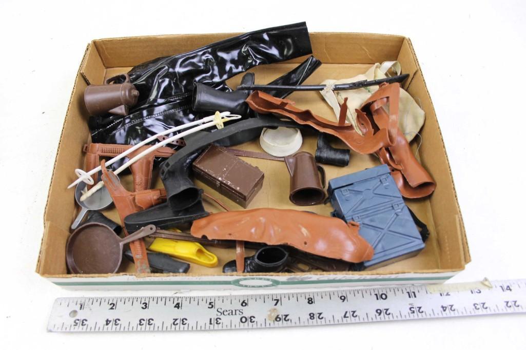 Vintage 12" Figure Accessories: Vintage 12" Action Figure Accessories, possibly Hasbro GI Joe or Marx, ITEMS ARE NOT MARKED WITH A BRAND