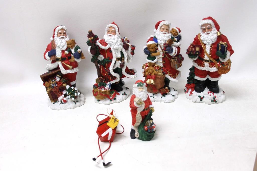 Lot of 6 Christmas Decor Santas: Lot of 6 Christmas Decor Santas Lot A