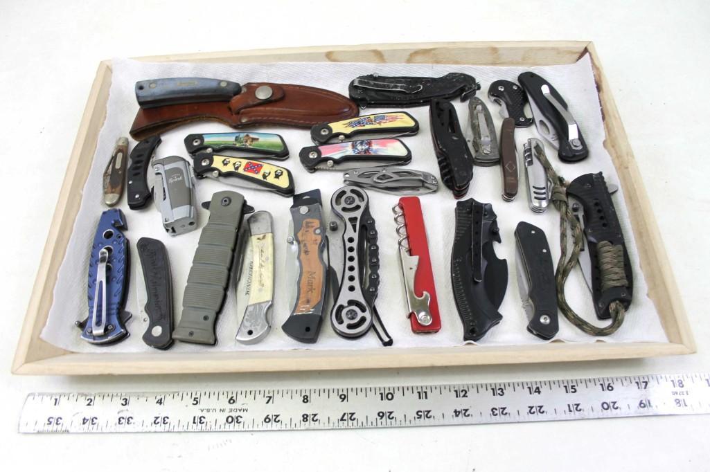 Lot of Pocket Knives , Schrade Hunting Knife , Etc: Lot of Pocket Knives , Schrade Hunting Knife , Etc