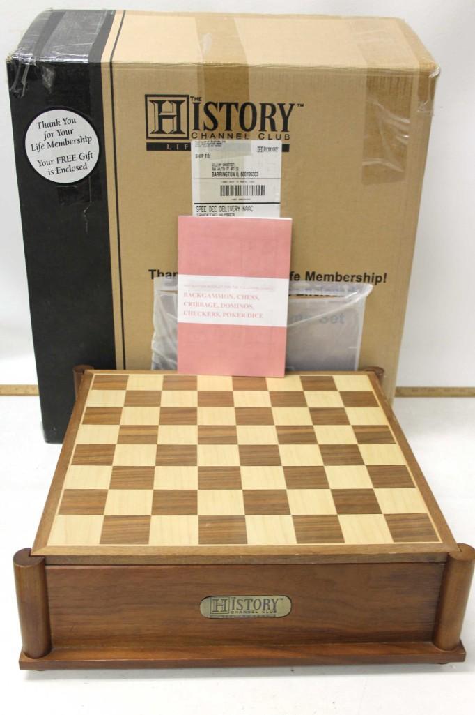 History Channel Club Civil War Design Chess Set with: History Channel Club Civil War Design Chess Set with Original Box