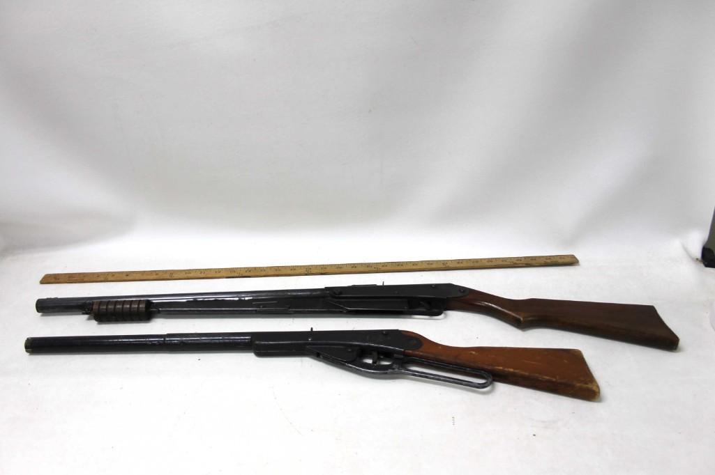Vintage Pump Action Daisy BB Gun Rifles , Both Work: Vintage Pump Action Daisy BB Gun Rifles including Model 25 , Both Work
