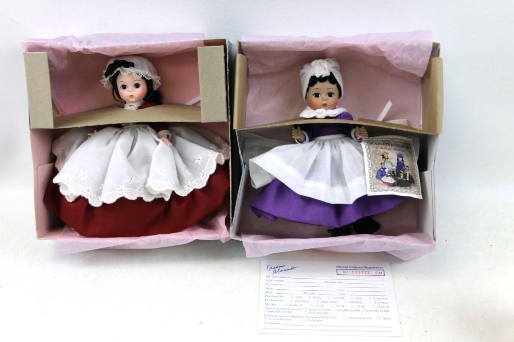 Vintage Madame Alexander GWTW Mammy and MA Little: Vintage 8" Madame Alexander Gone with the Wind Jubilee II Special Edition Mammy , Restrung , Mint in Box , and Madame Alexander Little Women Marmee 8" Doll , Restrung , Mint in Box .